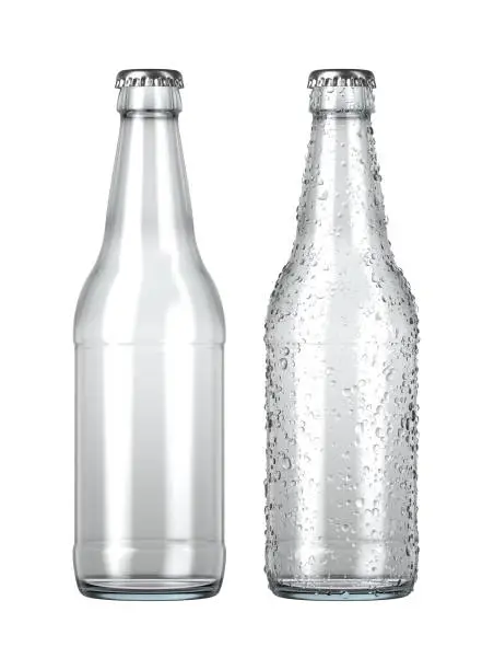 Photo of Empty Clear Beer Bottle