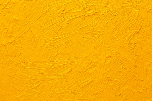 fundo alaranjado amarelo abstrato da petróleo-pintura - palette textured textured effect creativity - fotografias e filmes do acervo