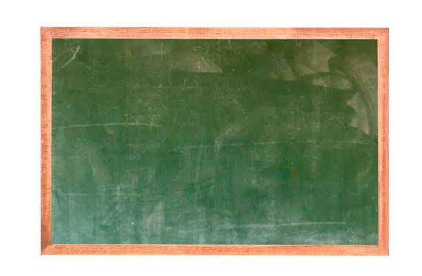 istock Empty green chalkboard texture hang on the white wall. double frame from greenboard and white background. 1166547939