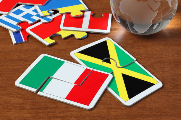 istock Italy and Jamaica Flags in puzzle 1166548813