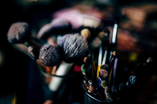 istock Make up brushes in work for wedding day and happy events. 1166552657