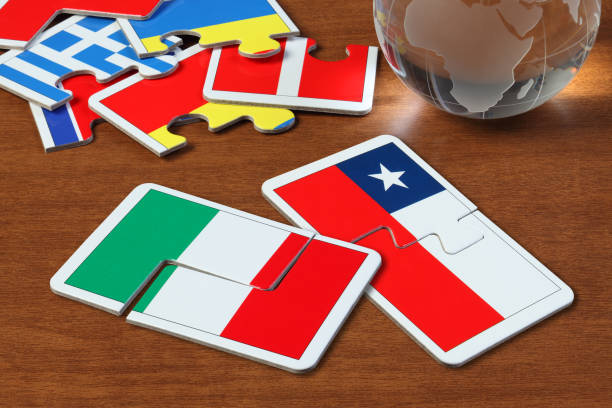 istock Italy and Chile Flags in puzzle 1166553548