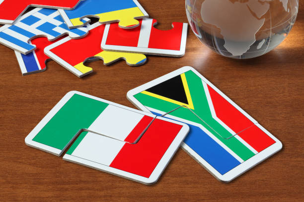 istock Italy and South Africa Flags in puzzle 1166553694