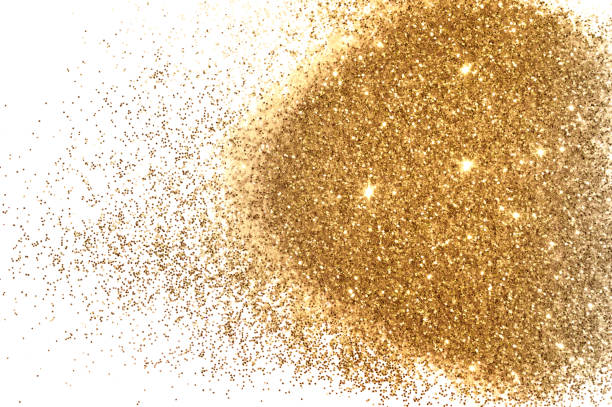 istock Background with gold glitter on white background 1166558523
