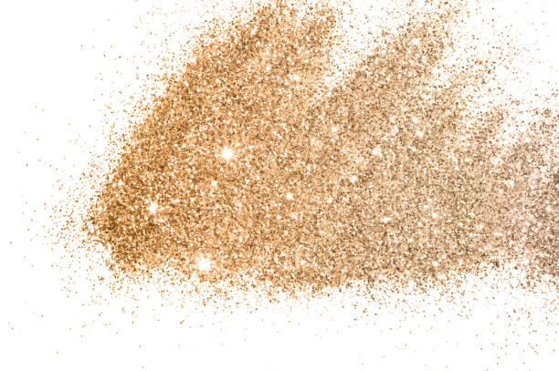 istock Background with gold glitter on white background 1166558731