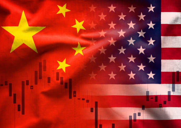 istock Chinese American trade war concept 1166558962