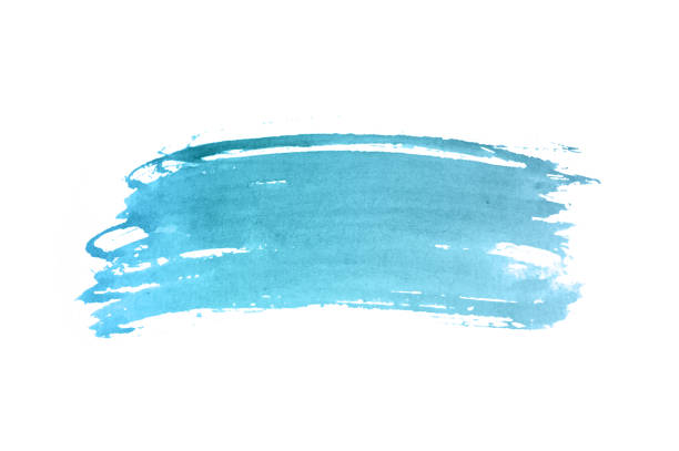 istock Abstract blue watercolor stain on white background 1166559099