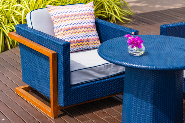 istock Comfortable pillow on sofa decoration outdoor patio 1166560712