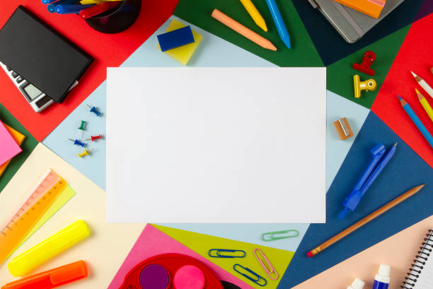 istock School Supplies on Muti Colored Background 1166562309