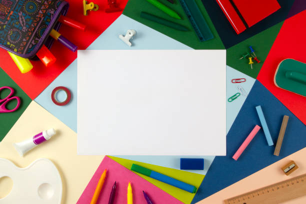 istock School Supplies on Muti Colored Background 1166562311