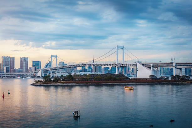 istock Tokyo Rainbow Bridge Atmospheric Twilight Japan 1166566099