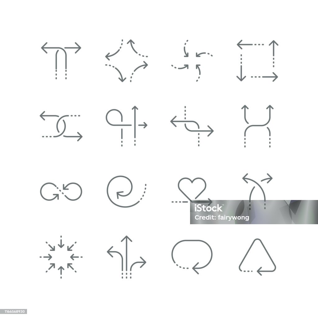 Abstract Arrows Angles Set Of Arrows Stock Illustration - Download Image Now - Abstract, Angle ...