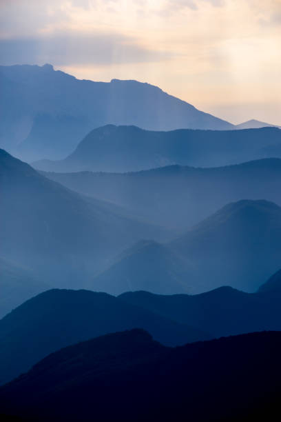 istock Blue morning landscape in the mountains 1166569486