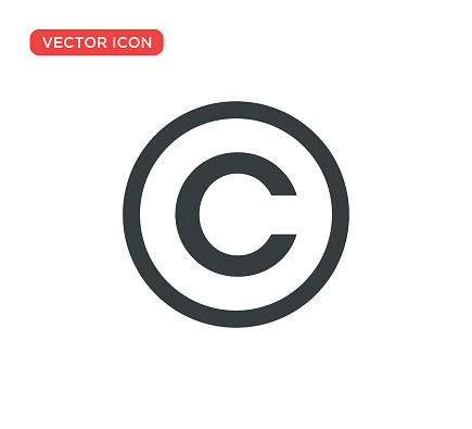 Copyright Symbol Icon Vector Illustration Design