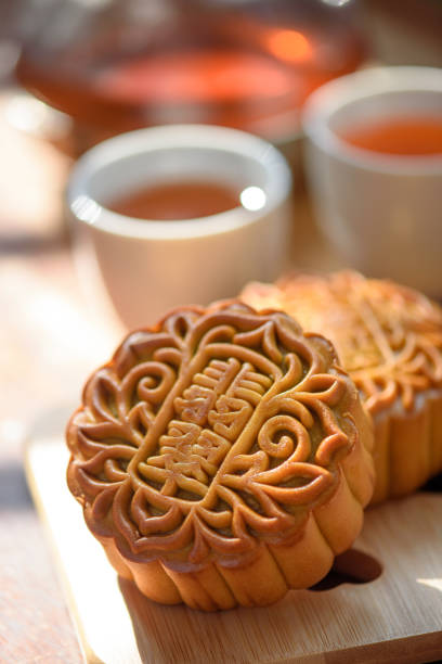 istock Chinese Traditional Festival Mid-Autumn Moon cake and Chinese Tea 1166577708