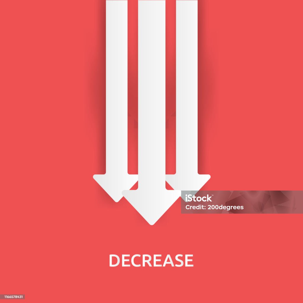 Business Crisis Concept Money Fall Down With Arrow Decrease Symbol ...