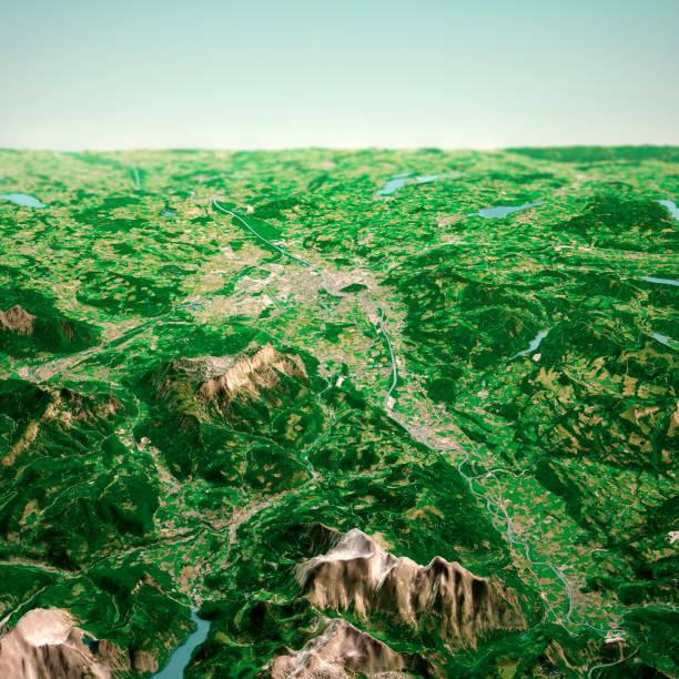 istock Salzburg Austria 3D Render Aerial Horizon View From South Jun 2019 1166579882
