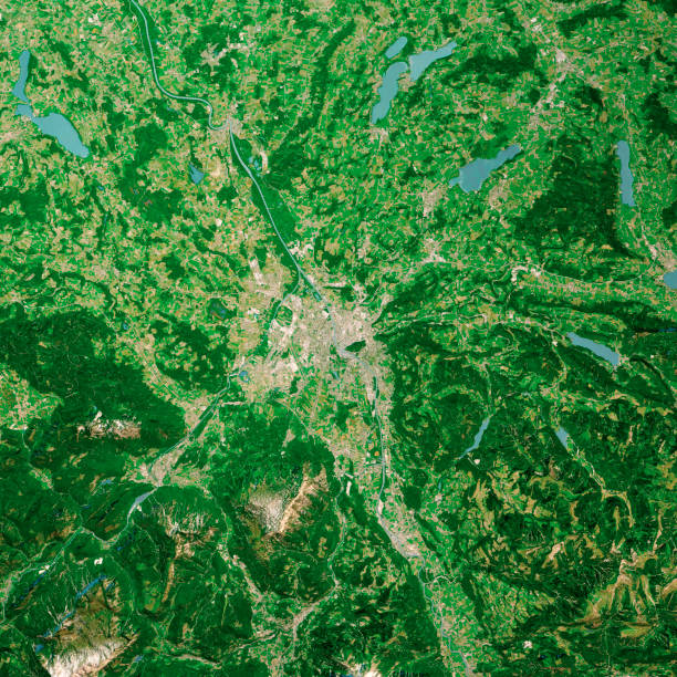 istock Salzburg Austria 3D Render Aerial Top View Jun 2019 1166579898