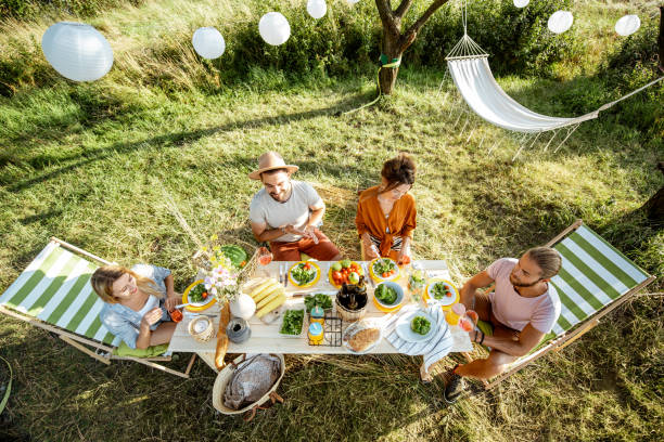 istock Friends during a festive lunch in the garden 1166580731