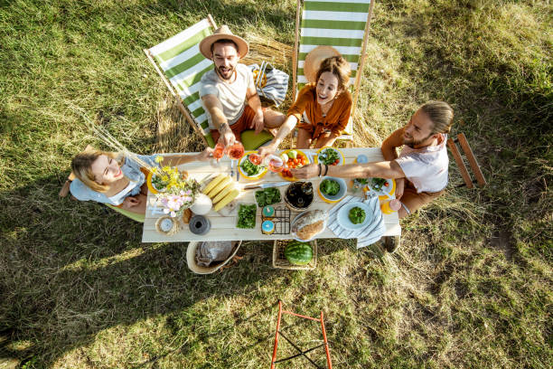 istock Friends during a festive lunch in the garden 1166580813