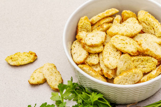 istock Fresh croutons for hot autumn cream soups 1166582013