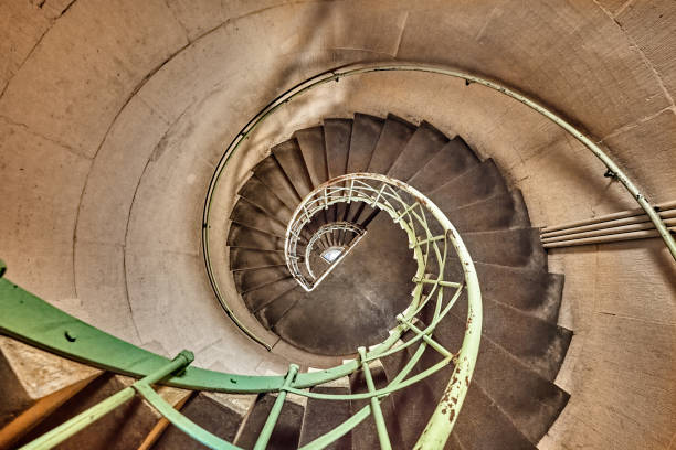 istock an old round spiral stairway. 1166583432