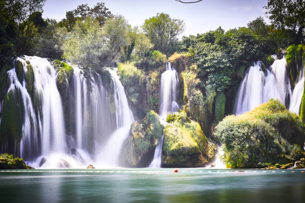 istock Long exposure shot in Krka waterfalls 1166583507