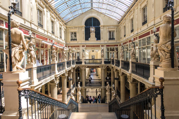Passage Pommeraye is a shopping mall in the centre of Nantes, France Nantes, France - May 12, 2019: Passage Pommeraye is a shopping mall in the centre of Nantes, France loire atlantique photos stock pictures, royalty-free photos & images