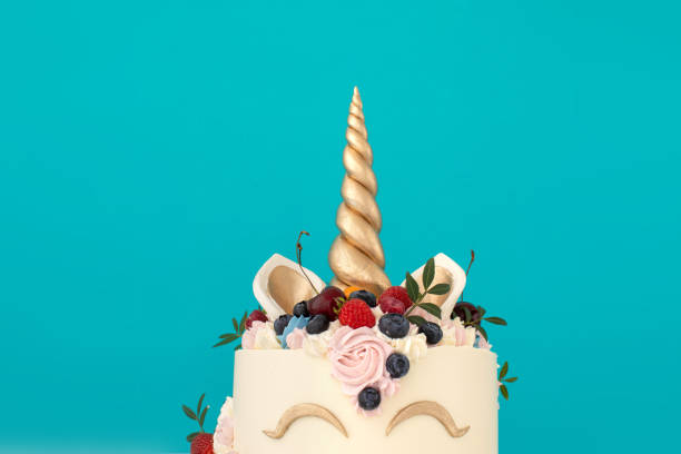 istock Unicorn cake with copy space to side 1166584452