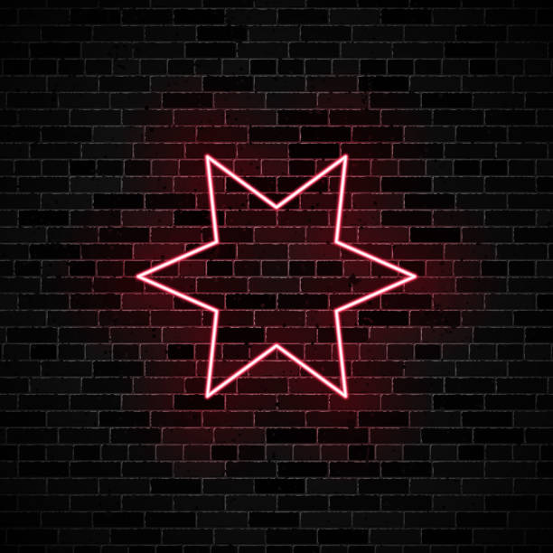 istock star neon sign on dark brick wall background. vector illustration for greeting cards, posters, invitations, brochures. eps10 1166587424