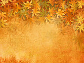 istock Abstract fall background with autumn leaves border - thanksgiving theme 1166587577
