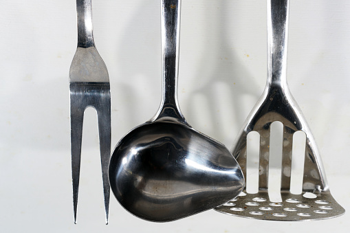 Fork and spoon on plate