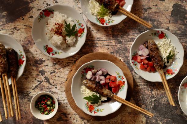 istock Sate Buntel, the Minced Lamb Satay from Solo/Surakarta, Central Java 1166589195