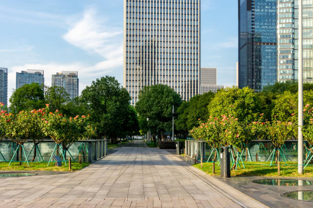 istock Hangzhou City Modern Architectural Landscape Skyline 1166593130
