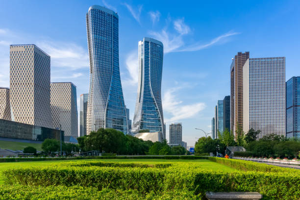 istock Hangzhou City Modern Architectural Landscape Skyline 1166593145