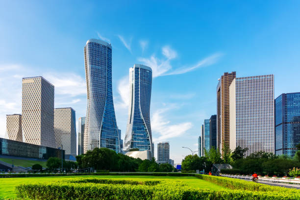 istock Hangzhou City Modern Architectural Landscape Skyline 1166593468