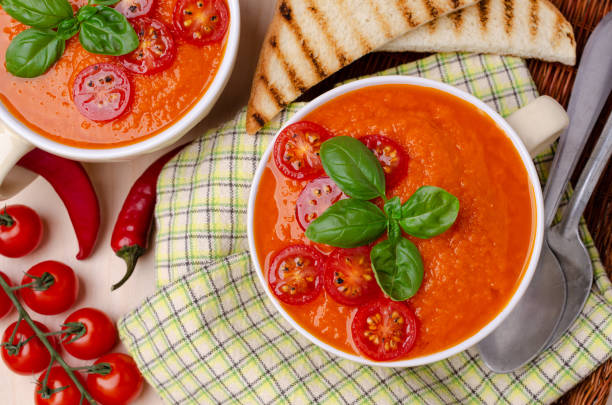 istock Homemade vegetable red cream soup 1166593843