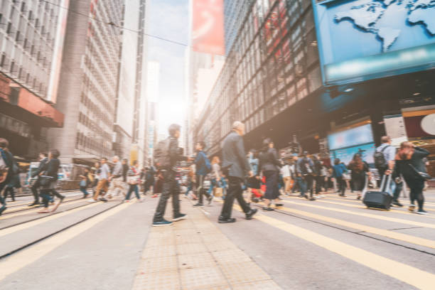 istock Hong Kong Street and Ambiguous Crowds 1166594599