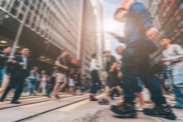istock Hong Kong Street and Ambiguous Crowds 1166595736