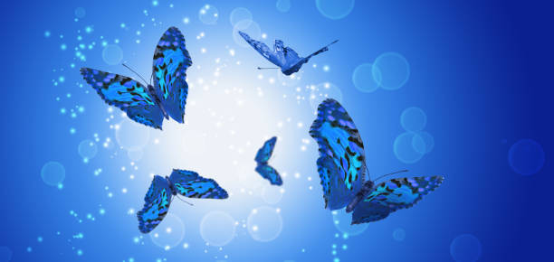 istock image of butterflies on dna chain background 1166595792