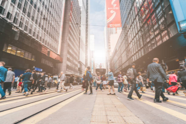 istock Hong Kong Street and Ambiguous Crowds 1166595947