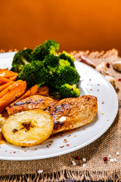 istock Grilled chicken breast with vegetable salad 1166597862