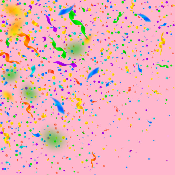istock Streamers and confetti. Colorful tinsel and foil r 1166601606