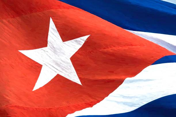 istock Cuban National Flag, close up 1166605815