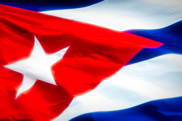 istock Close up of a Cuban National Flag with creative effects applied 1166605902