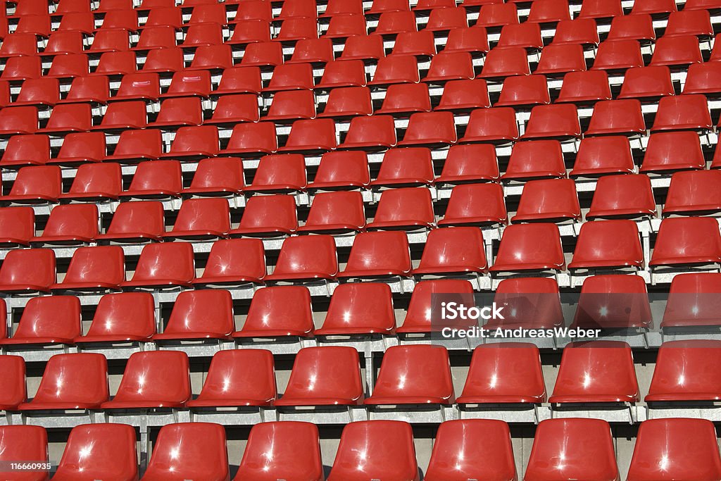 Assentos do Estádio vermelho - Royalty-free Assento Foto de stock