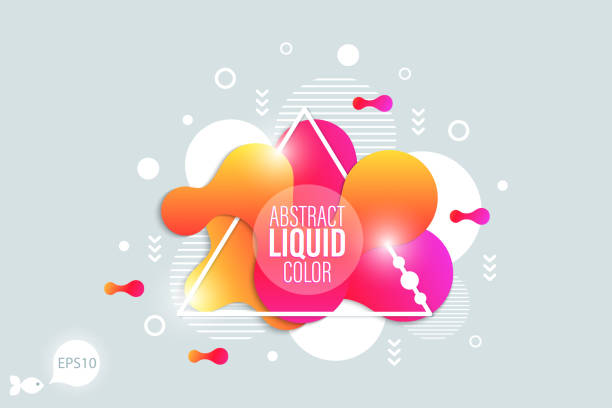 The modern vector liquid form design  elements vector art illustration