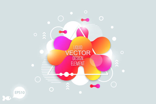 The modern vector liquid form design  elements vector art illustration