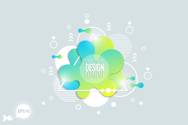 The modern vector liquid form design  elements vector art illustration