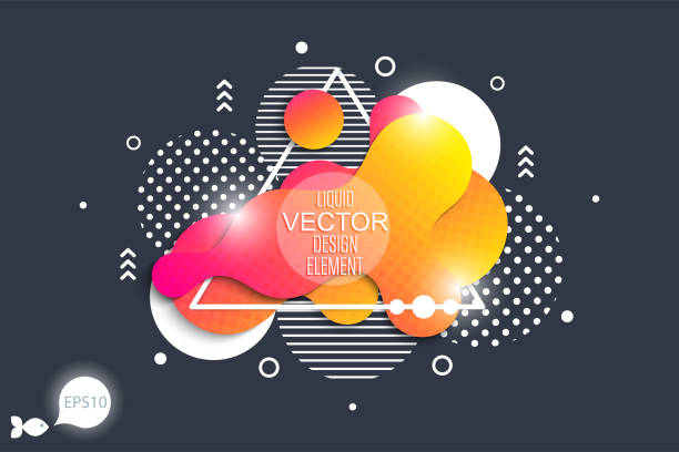 The modern vector liquid form design  elements vector art illustration